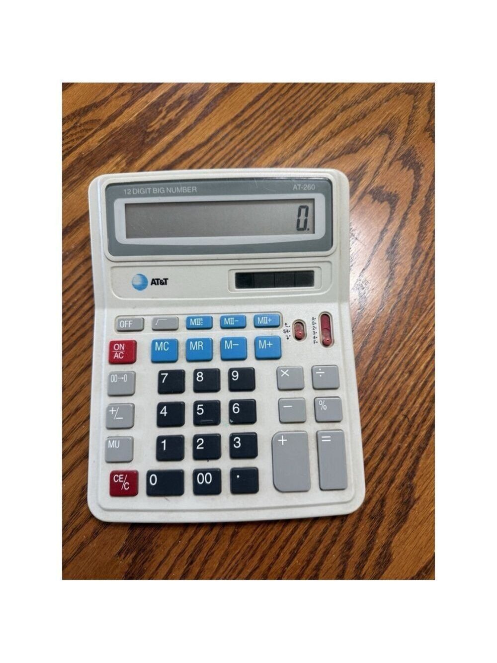 Vintage AT&T Desktop Calculator Large Keys & Display